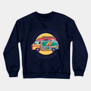 its always sunny to surf and travel Crewneck Sweatshirt